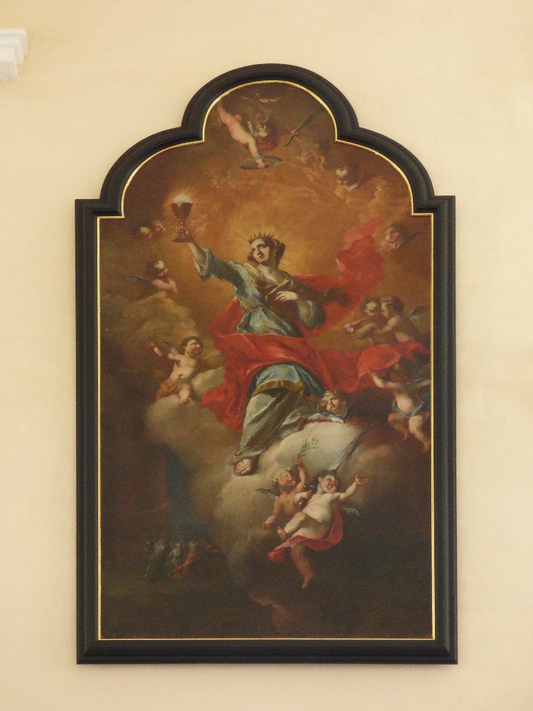 Kostel Jedlka - obraz  sv. Barbora